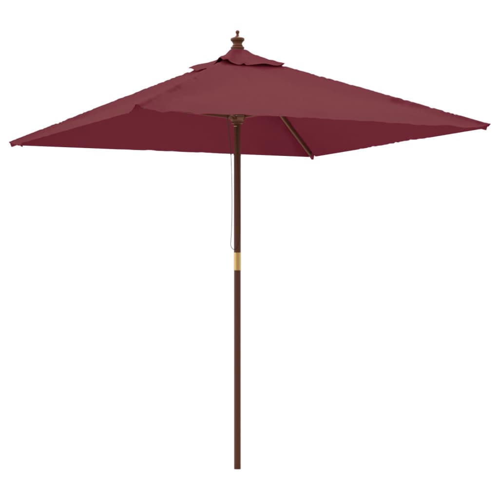 Maison Exclusive - Sonnenschirm Mit Holzmast Bordeauxrot 198x198x