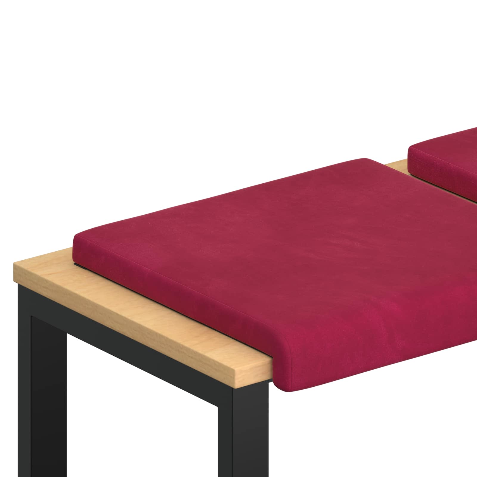 Maison Exclusive - Bankkissen 4 Stk. Samt Weinrot Tiefe 35 Cm