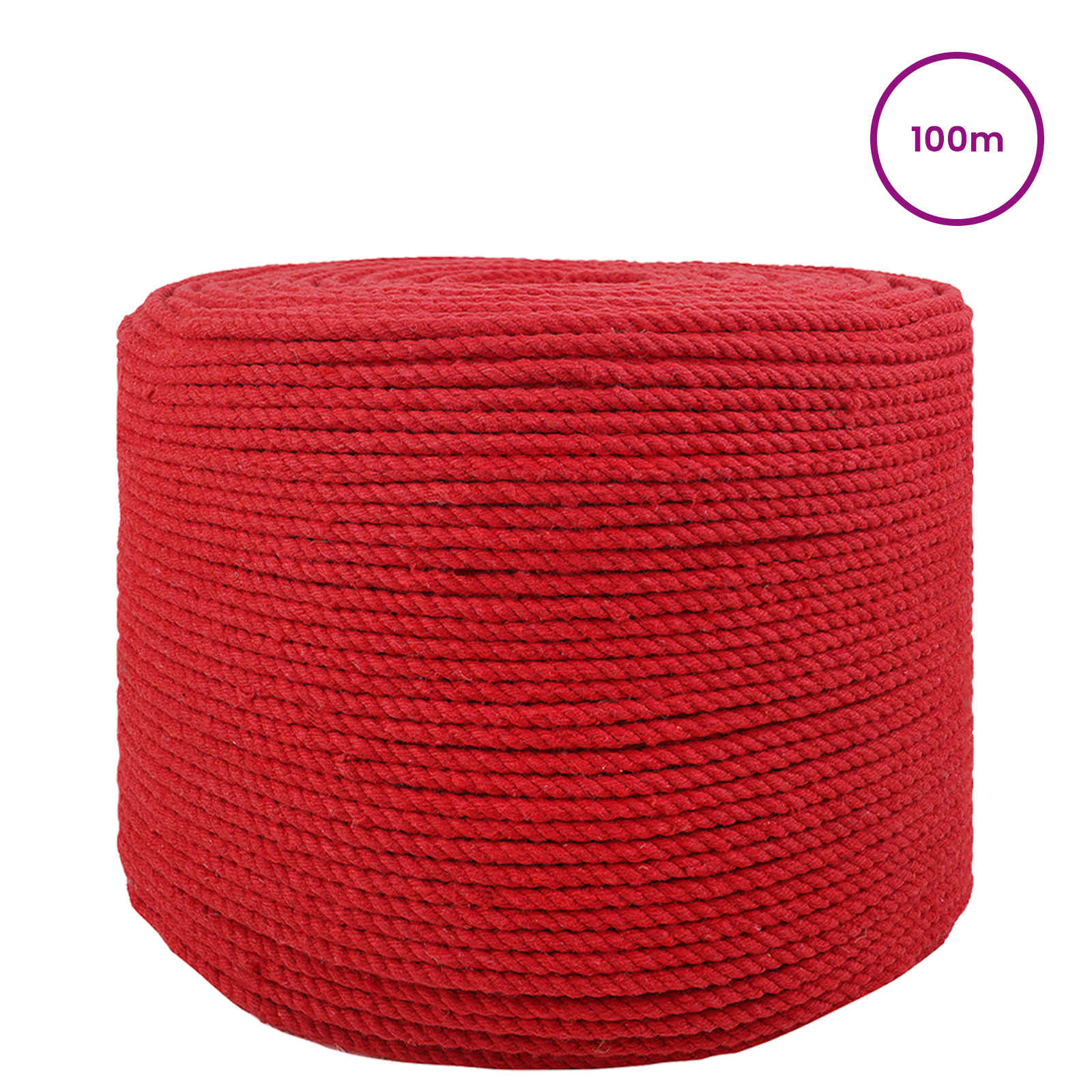 Maison Exclusive - Baumwollzwirn 2 Stk. 2 Mm 100 M Rot 100% Baumw