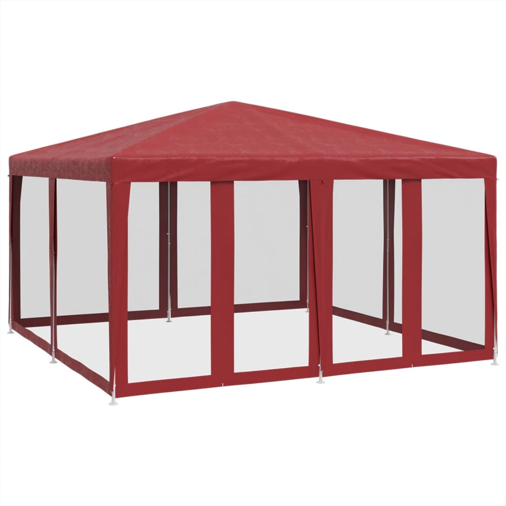 Maison Exclusive - Partyzelt Mit 8 Mesh-seitenteilen Rot 4x4 M Hd