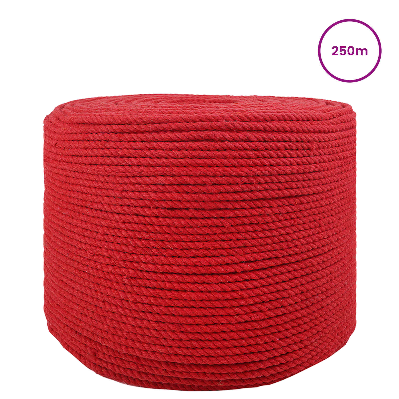 Maison Exclusive - Baumwollzwirn 4 Mm 250 M Rot 100% Baumwolle