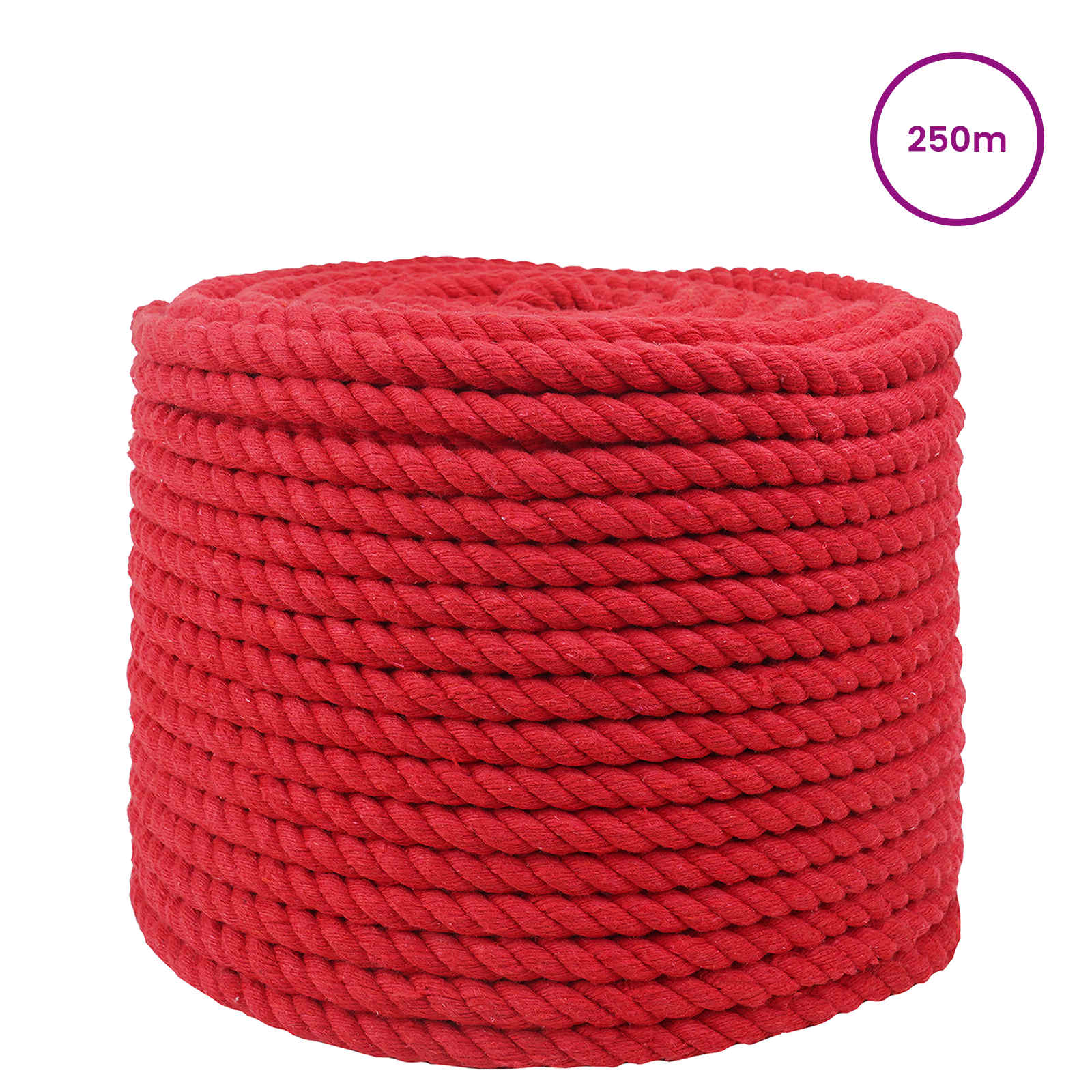 Maison Exclusive - Baumwollseil 14 Mm 250 M Rot 100% Baumwolle