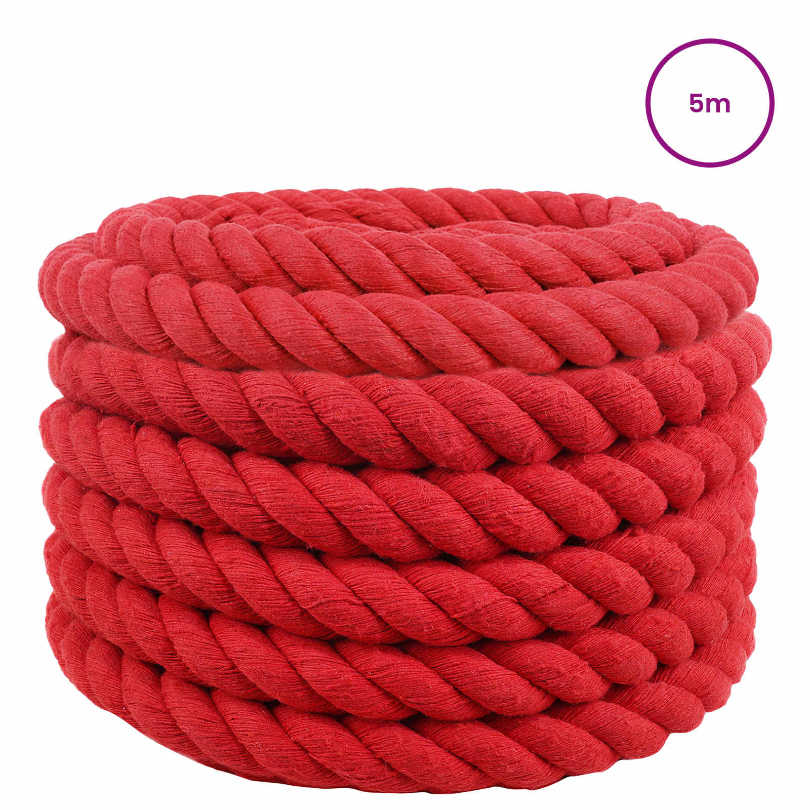 Maison Exclusive - Baumwollseil 40 Mm 5 M Rot 100% Baumwolle