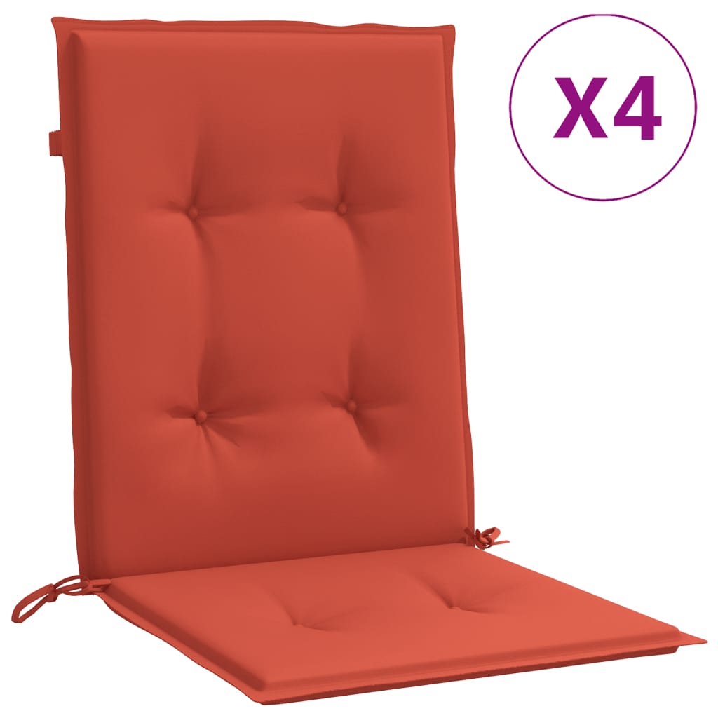 Maison Exclusive - Niedriglehner-auflagen 4 Stk. Melange Rot 100x