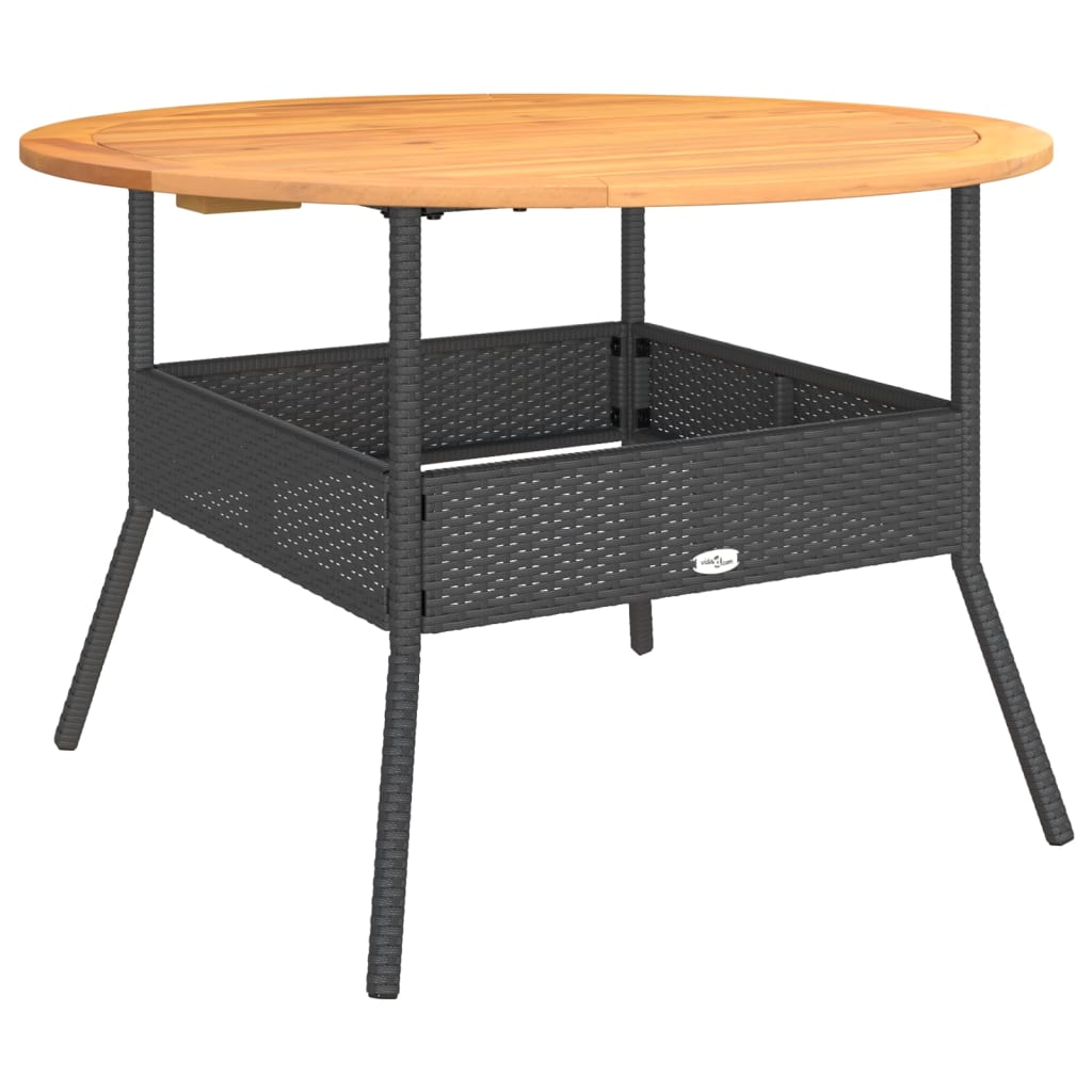 Maison Exclusive - Gartentisch Mit Holzplatte Schwarz Ø110x71 Cm