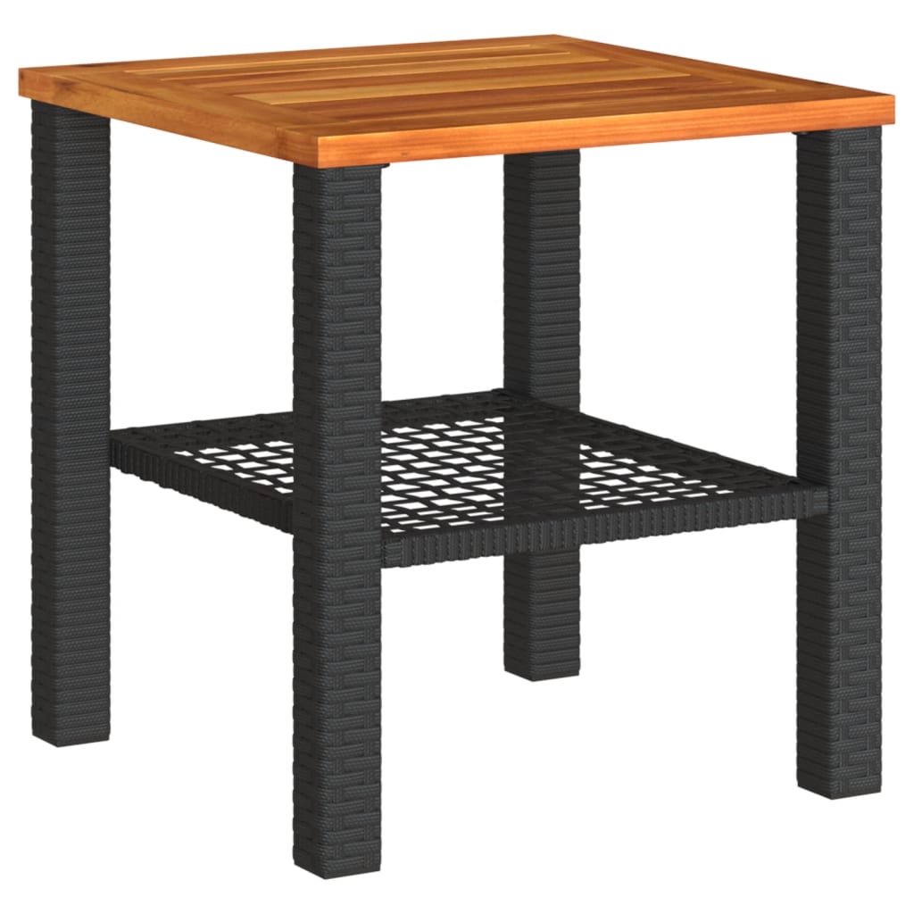 Maison Exclusive - Gartentisch Schwarz 40x40x42 Cm Poly Rattan Ak