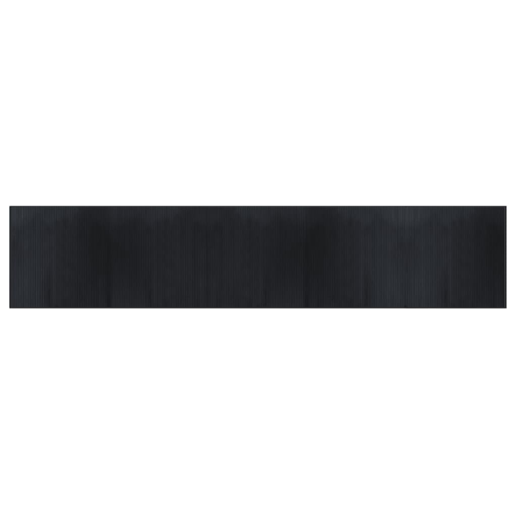 Maison Exclusive - Teppich Rechteckig Schwarz 100x1000 Cm Bambus