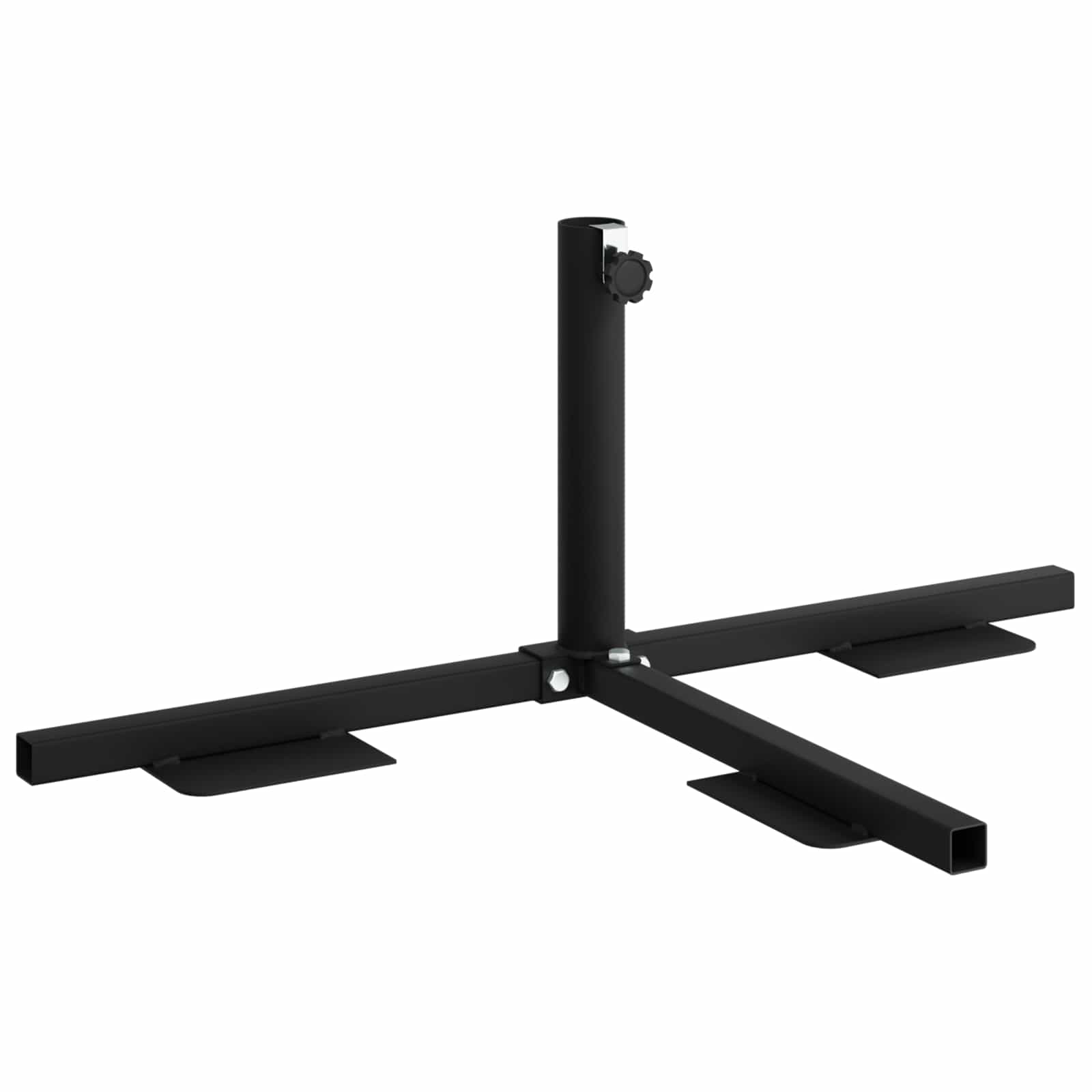 Maison Exclusive - Halb Sonnenschirm Basisrahmen Schwarz Stahl Fo