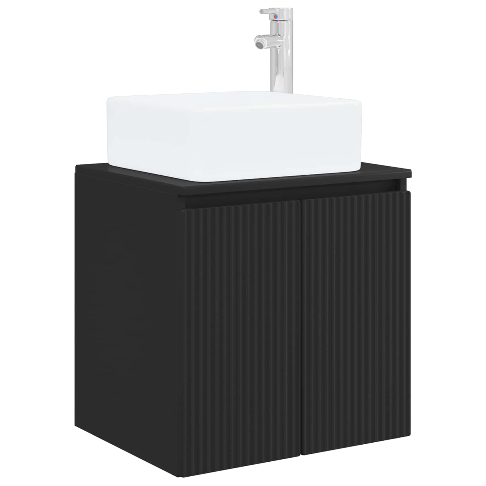 Maison Exclusive - Wandmontierte Waschtisch Schwarz 53 X 35 X 63