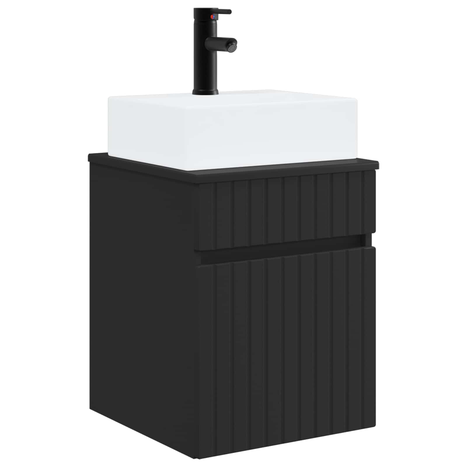 Maison Exclusive - Wandmontierter Waschbecken Vanity Schwarz 39 X