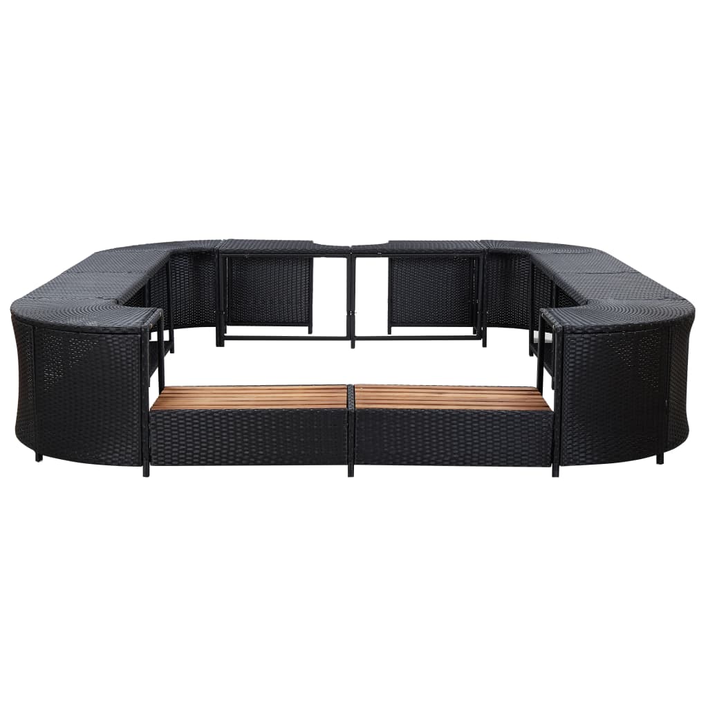 Maison Exclusive - Whirlpool-umrandung Quadratisch Schwarz 268x26