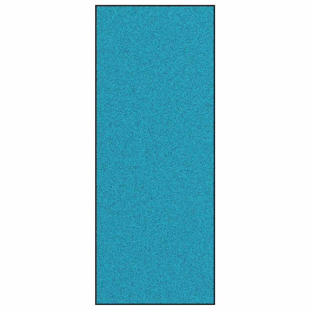Maison Exclusive - Fußmatte Cyan Und Schwarz 120 X 300 Cm 100% Po
