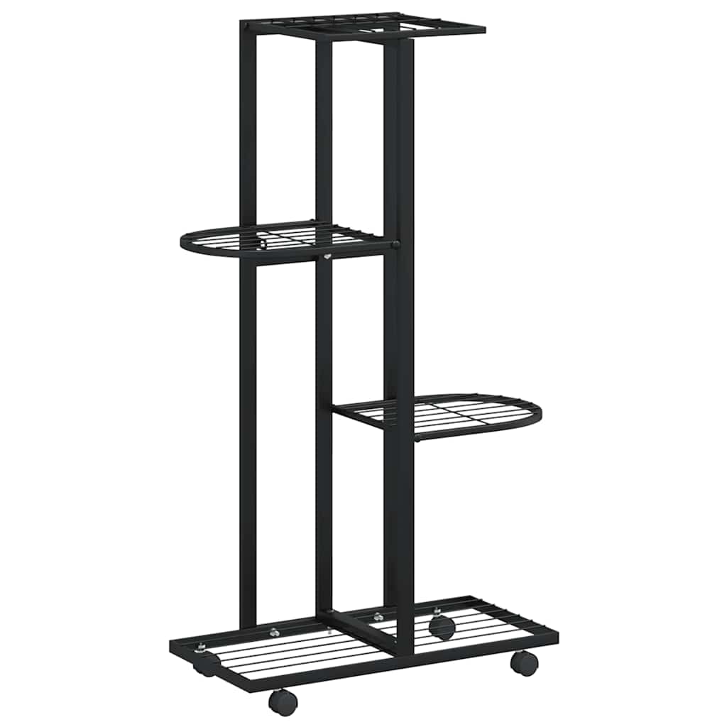 Maison Exclusive - Blumenständer 4-etagen Mit Rollen 44x23x80 Cm