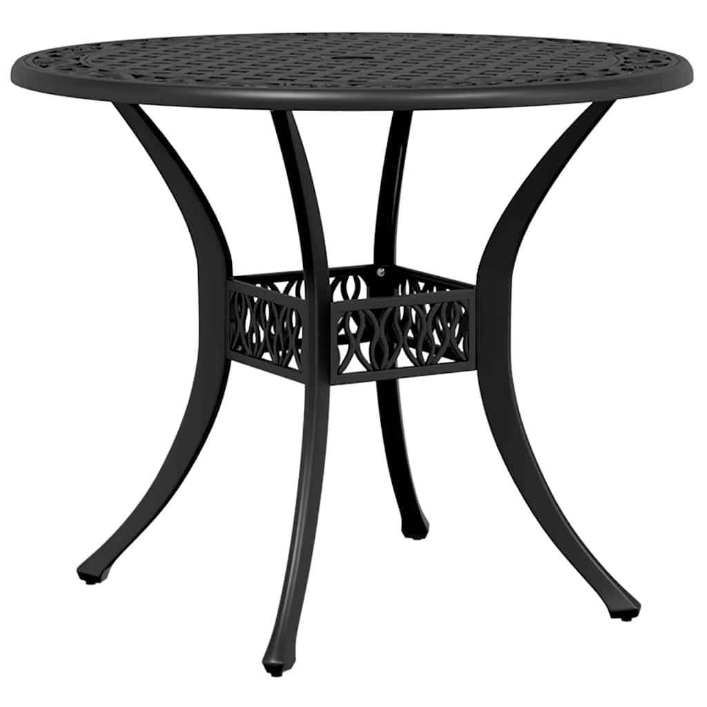 Maison Exclusive - Gartentisch Schwarz Ø90x75 Cm Aluminiumguss