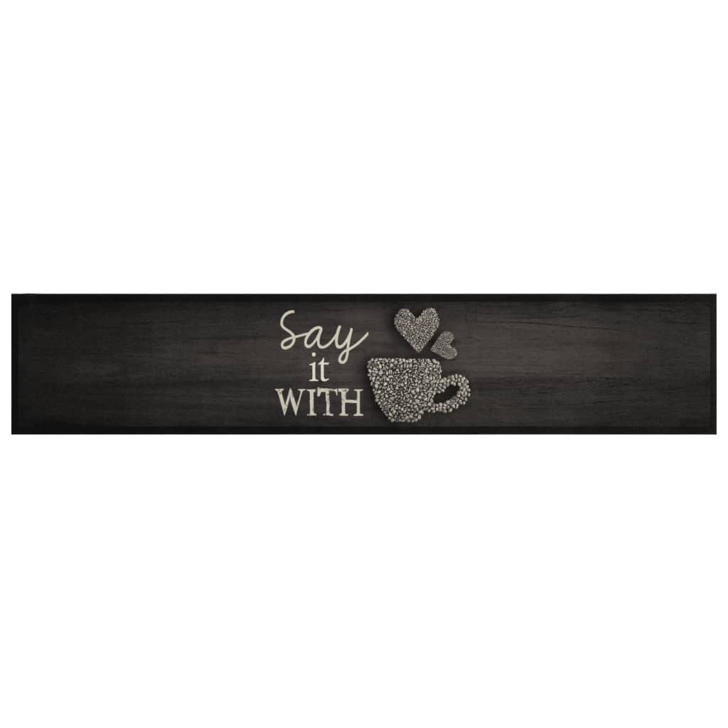 Maison Exclusive - Küchenteppich Waschbar Tasse Schwarz 60x300 Cm