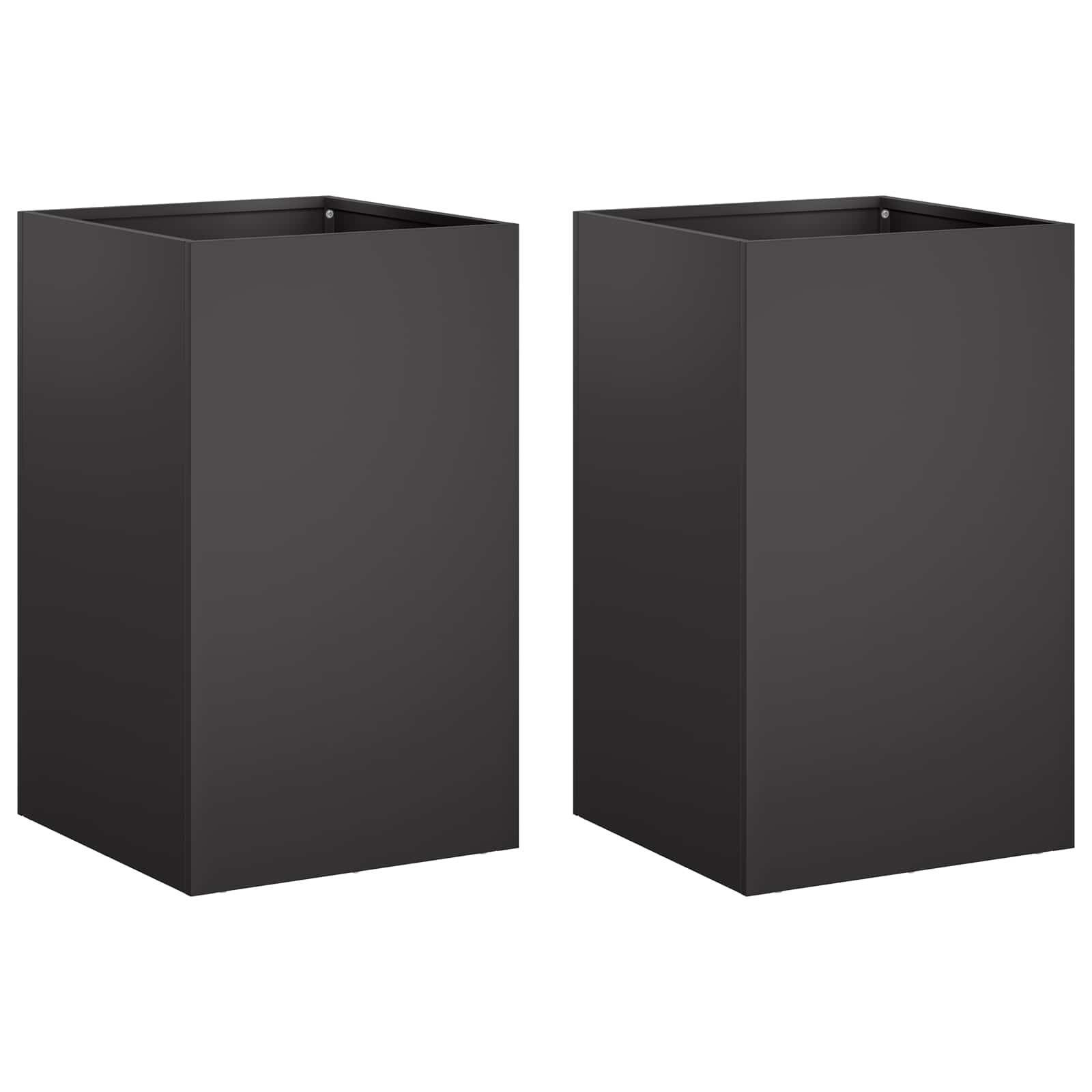 Maison Exclusive - Garten-pflanzgefäß 2 Stk. Schwarz 40 X 40 X 50