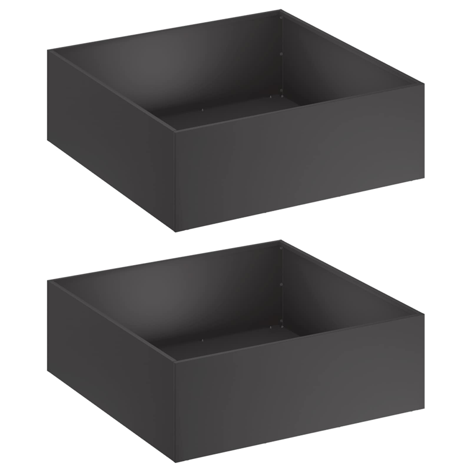 Maison Exclusive - Garten-pflanzgefäß 2 Stk. Schwarz 40 X 40 X 20