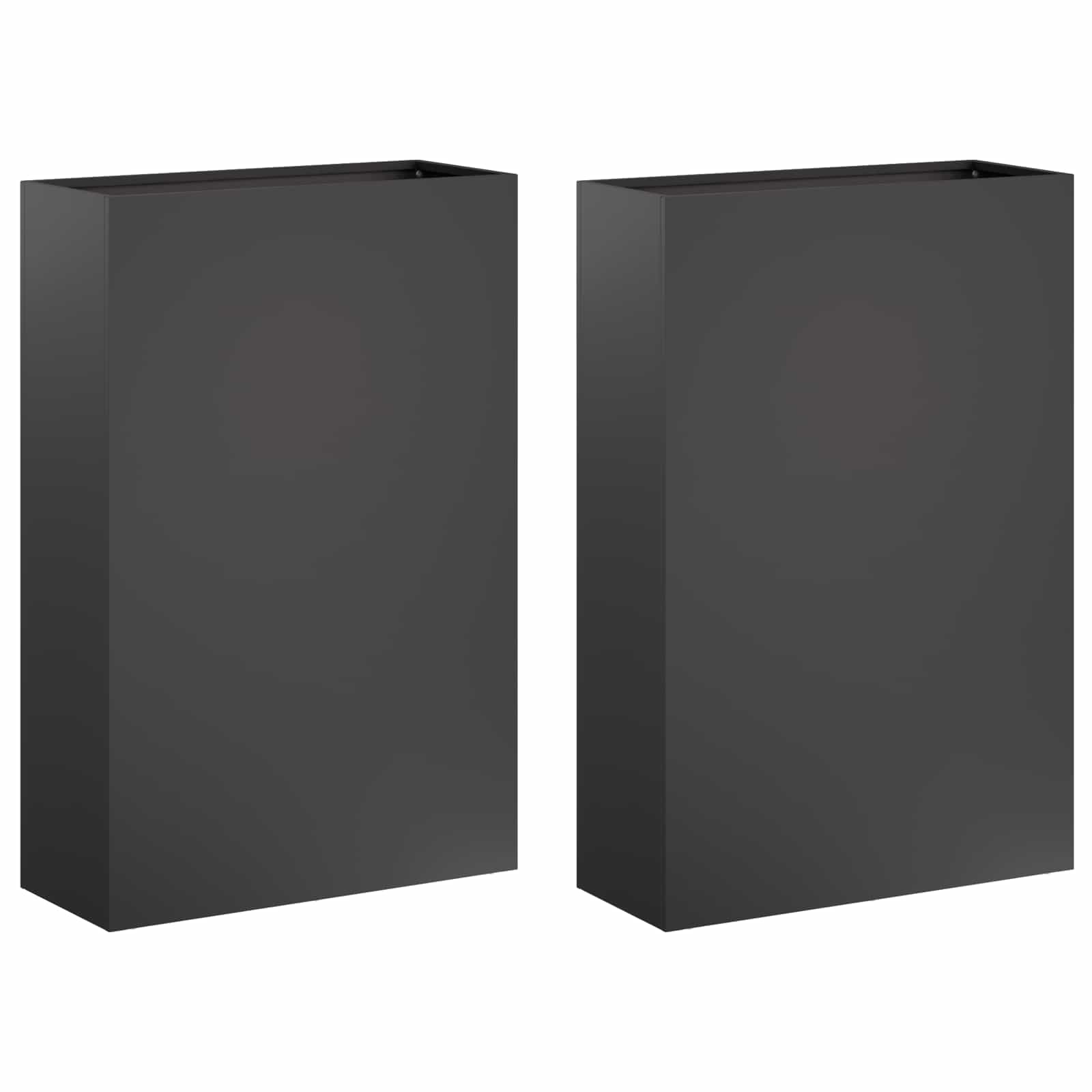 Maison Exclusive - Garten-pflanzgefäß 2 Stk. Schwarz 50 X 20 X 75