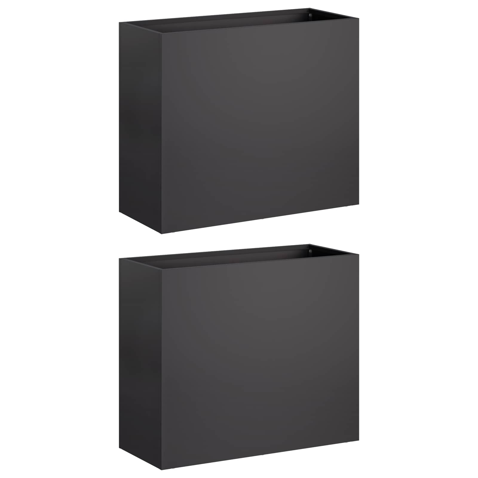 Maison Exclusive - Garten-pflanzgefäß 2 Stk. Schwarz 50 X 20 X 40