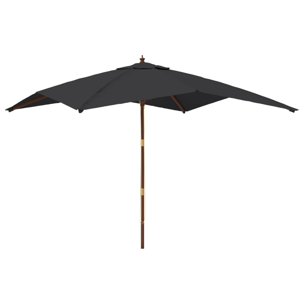 Maison Exclusive - Sonnenschirm Mit Holzmast Schwarz 300x300x273