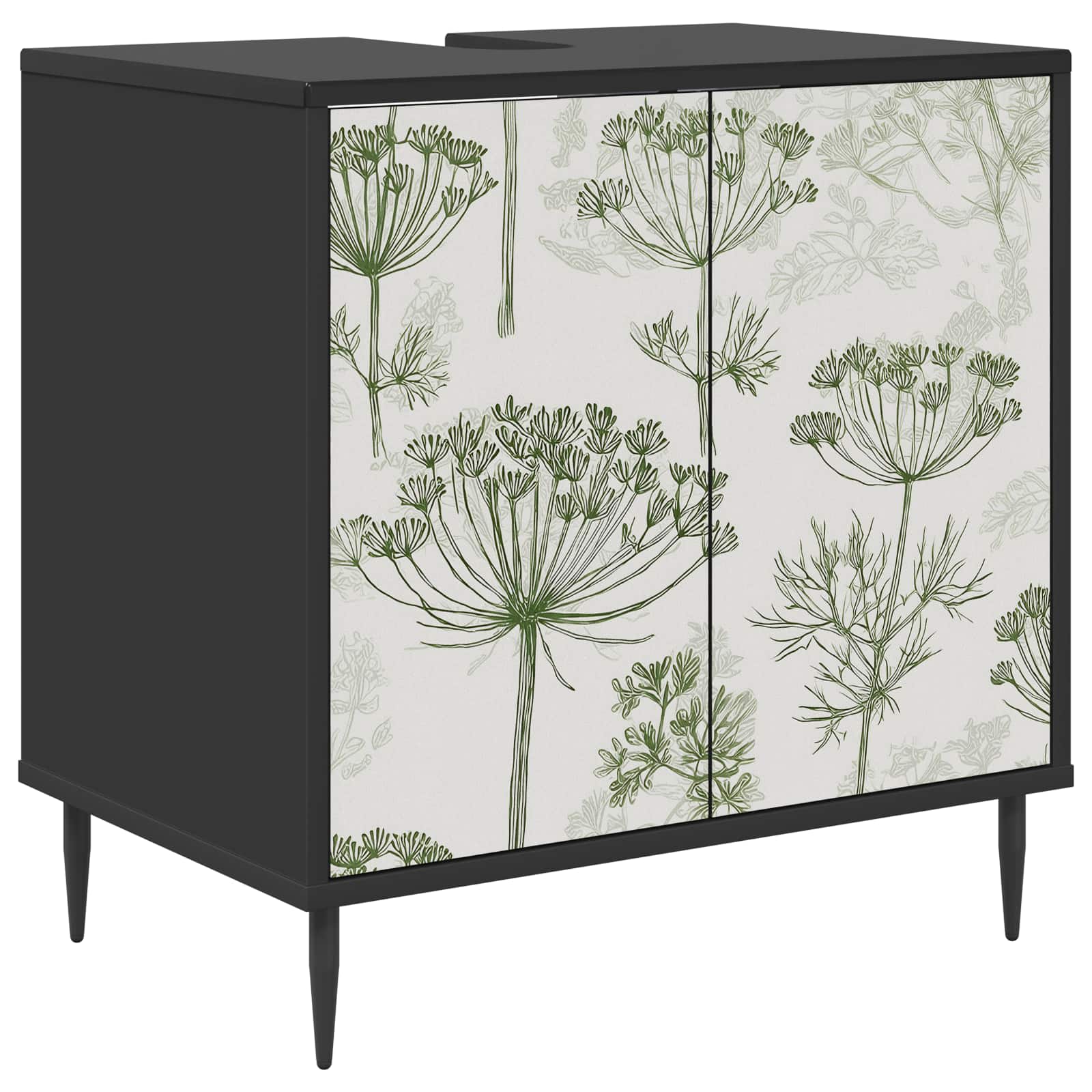 Maison Exclusive - Badezimmerschrank Gotha Schwarz Eichen-optik 6