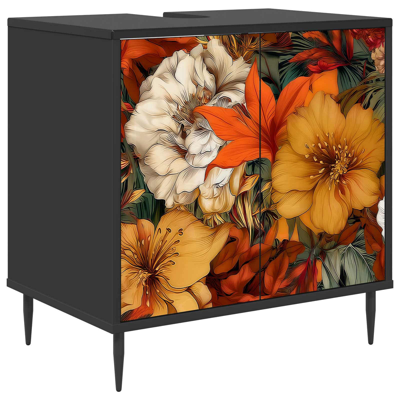 Maison Exclusive - Badezimmerschrank Gennep Schwarz Eichen-optik