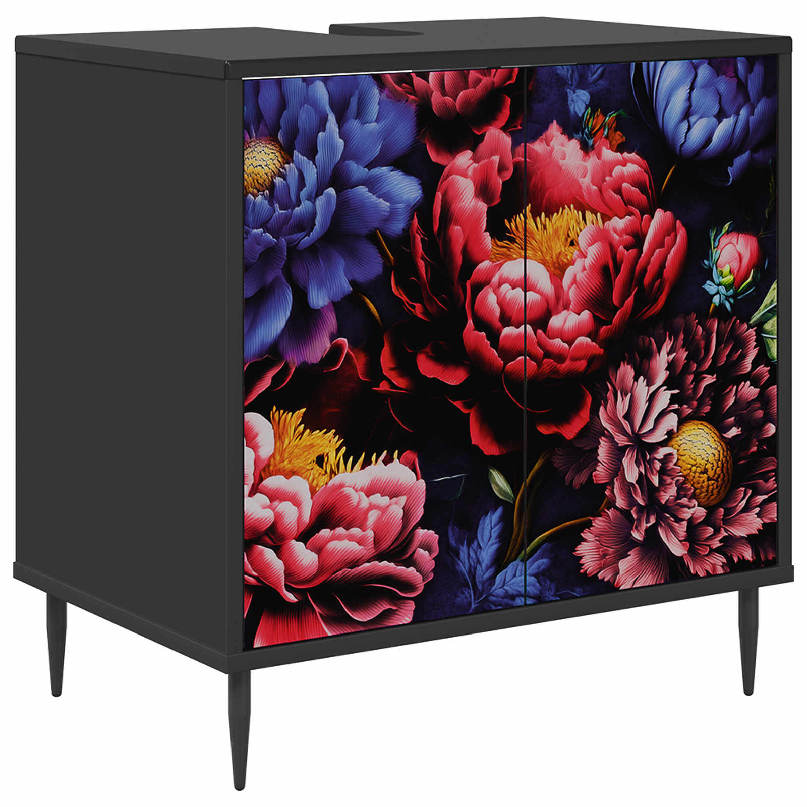Maison Exclusive - Badezimmerschrank Kiel Schwarz Eichen-optik 60