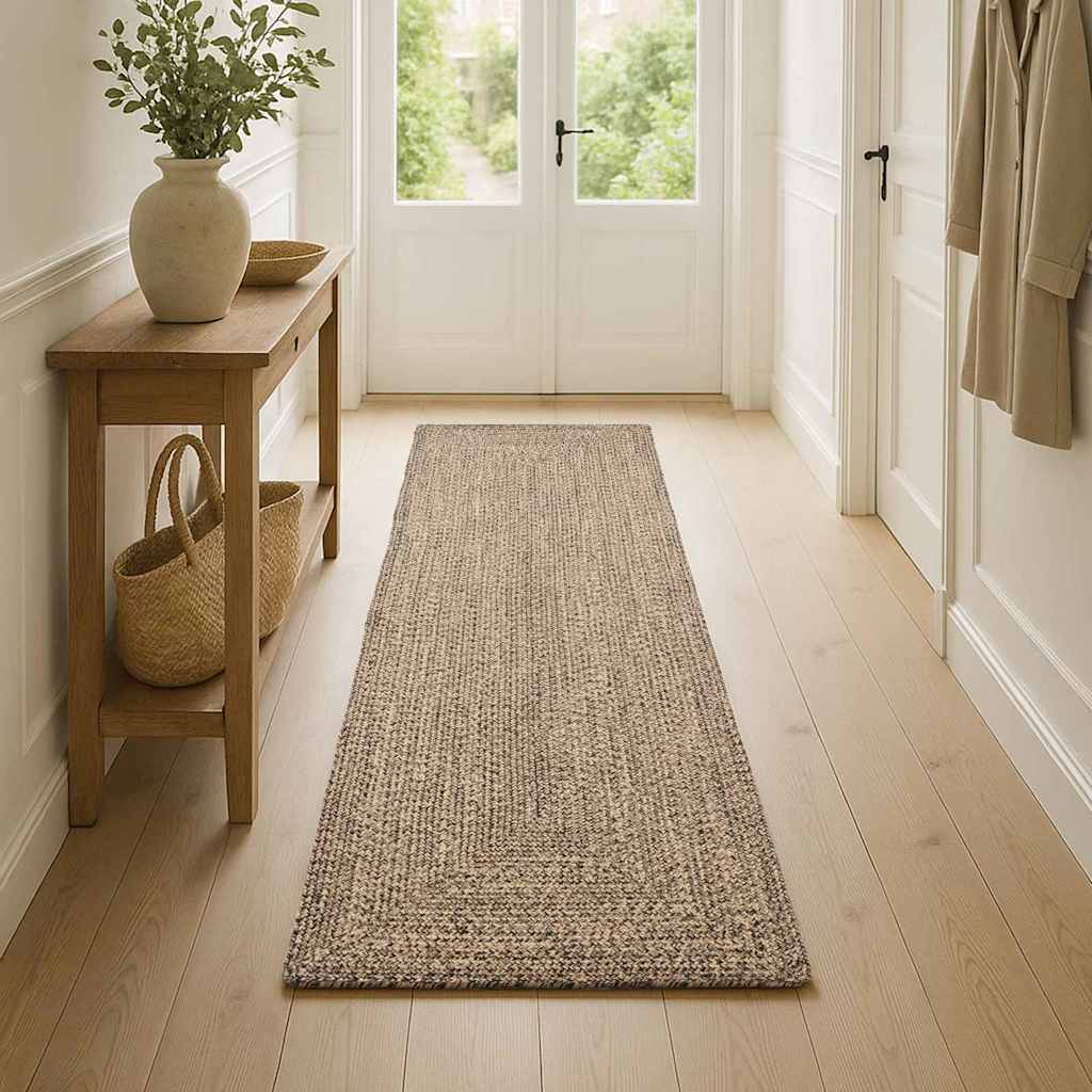 Maison Exclusive - Bereichsteppich Natürlich Und Schwarz 80 X 150