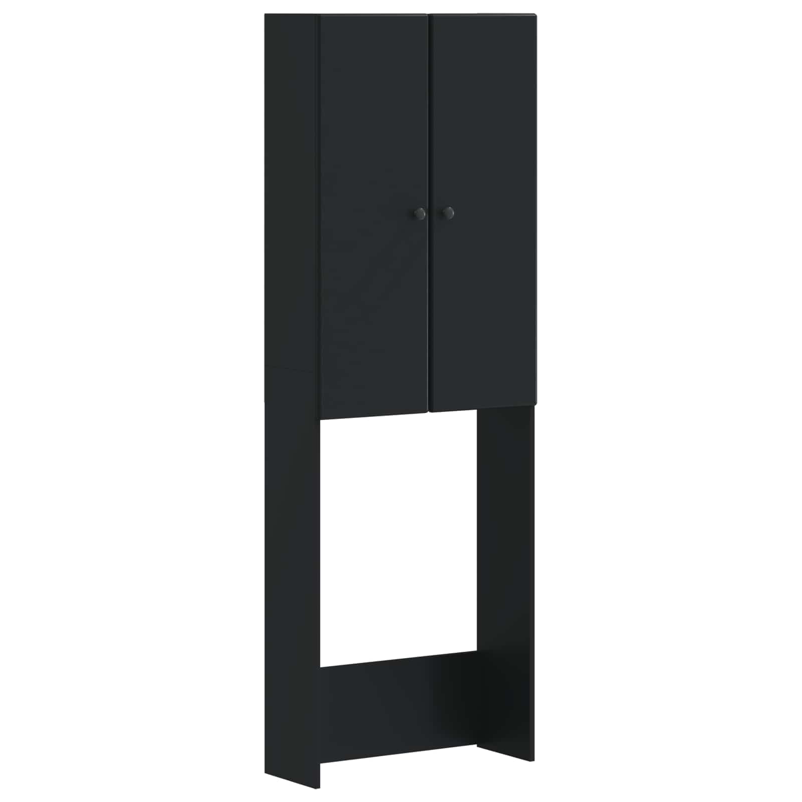 Maison Exclusive - Toilettenschrank Breda Schwarz 66 X 25,5 X 190
