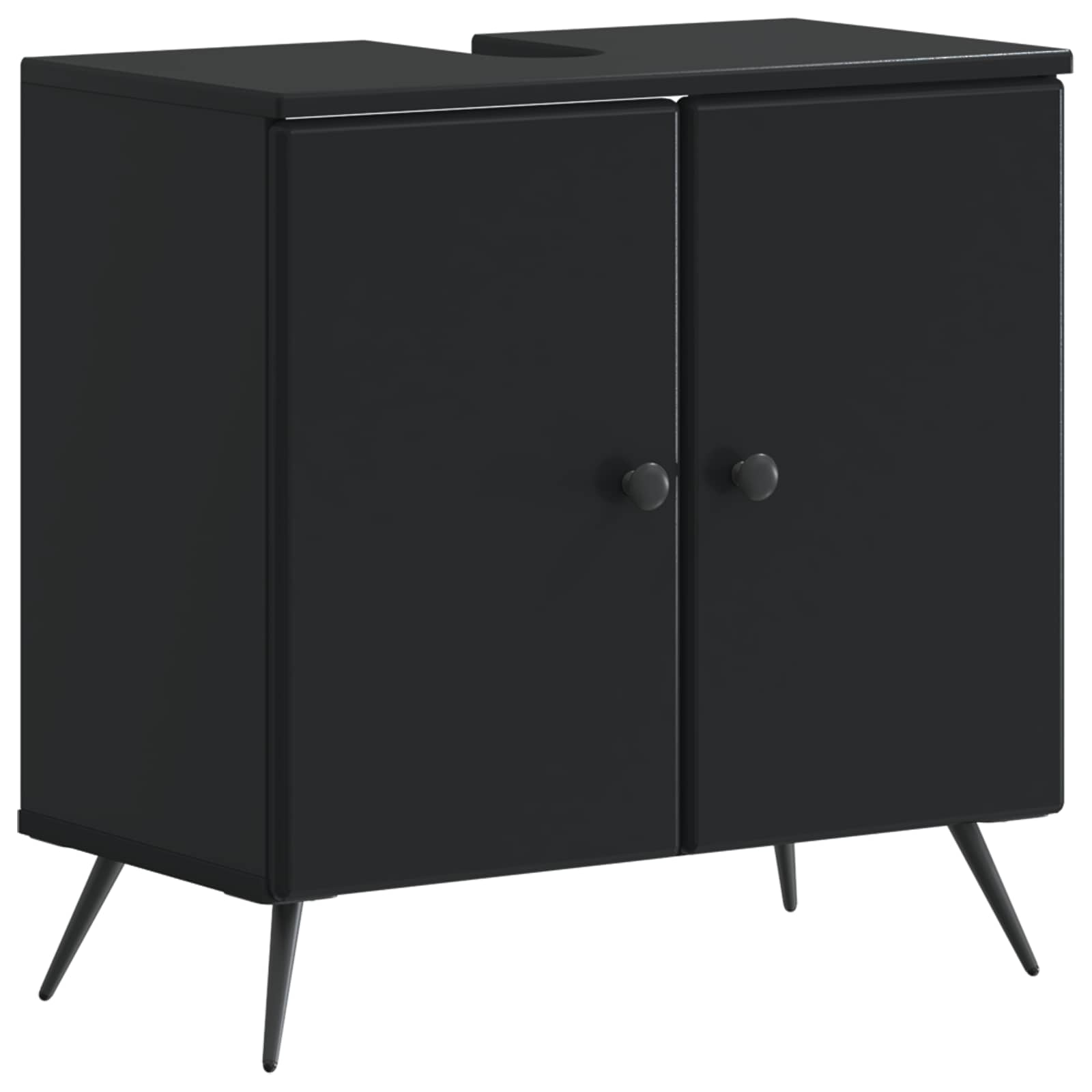 Maison Exclusive - Waschbeckenschrank Breda Schwarz 59,5 X 31,5 X