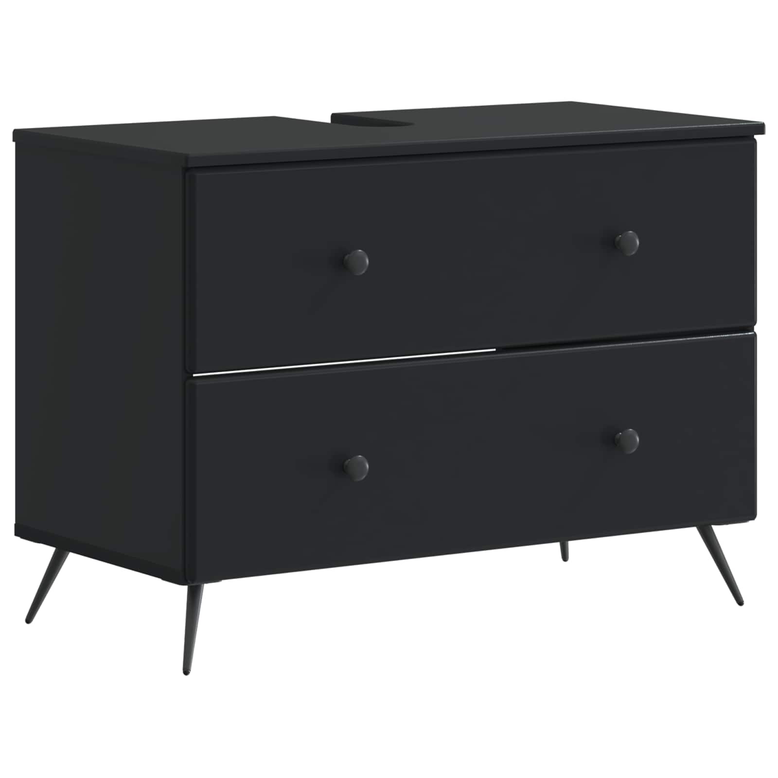 Maison Exclusive - Waschbeckenschrank Breda Schwarz 82 X 41 X 59