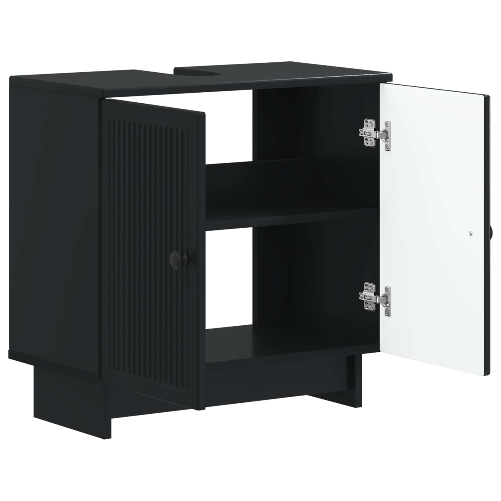 Maison Exclusive - Waschbeckenschrank Ede Schwarz 59,5 X 31,5 X 5