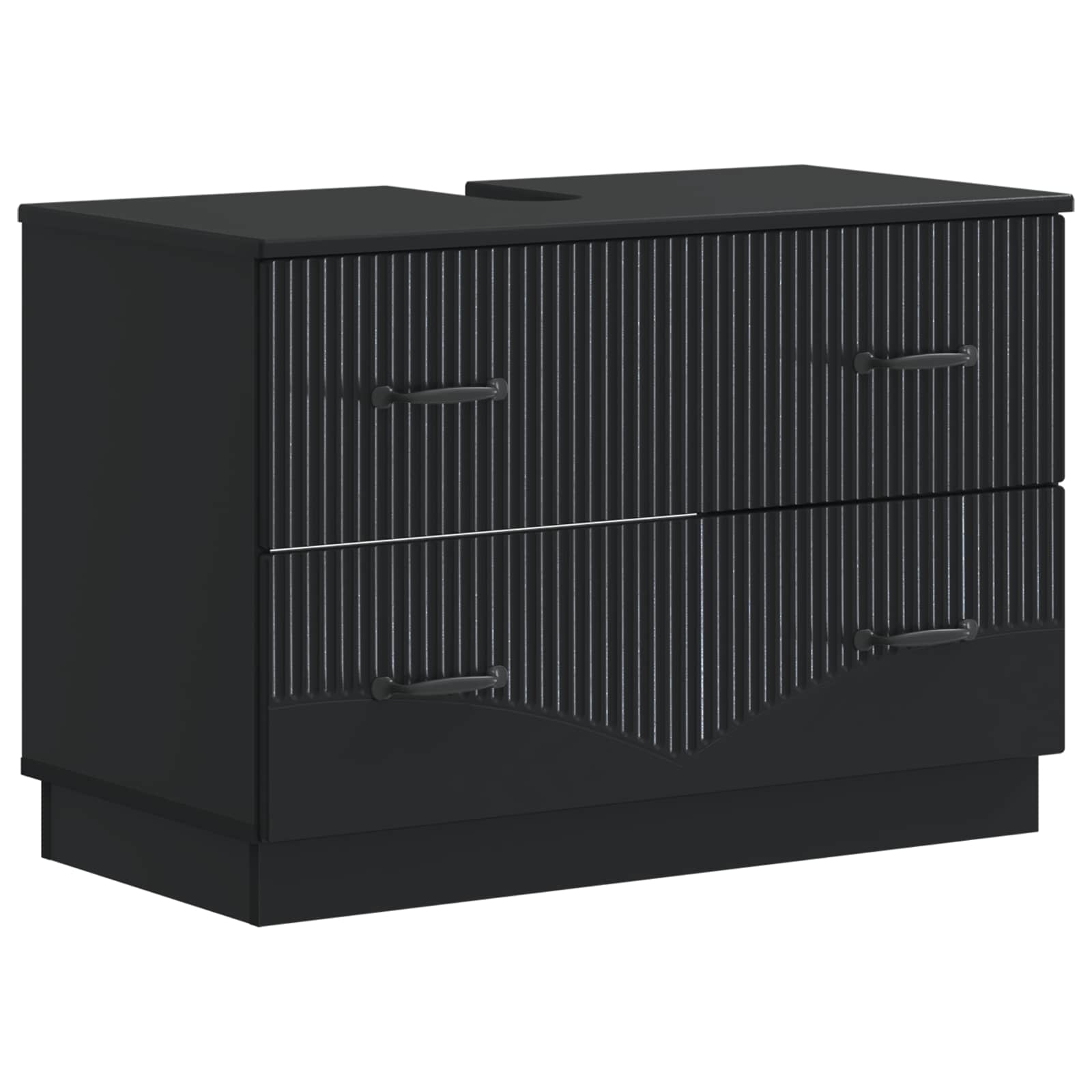 Maison Exclusive - Waschbeckenschrank Hoorn Schwarz 82 X 41 X 56