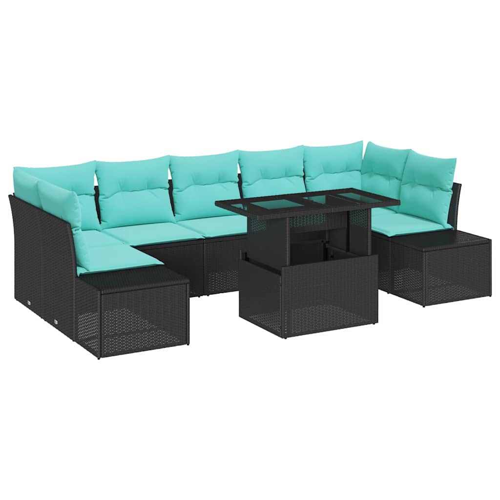 Maison Exclusive - Garten-sofa-set 8 Stk. 7-sitzanzahl Schwarz Un