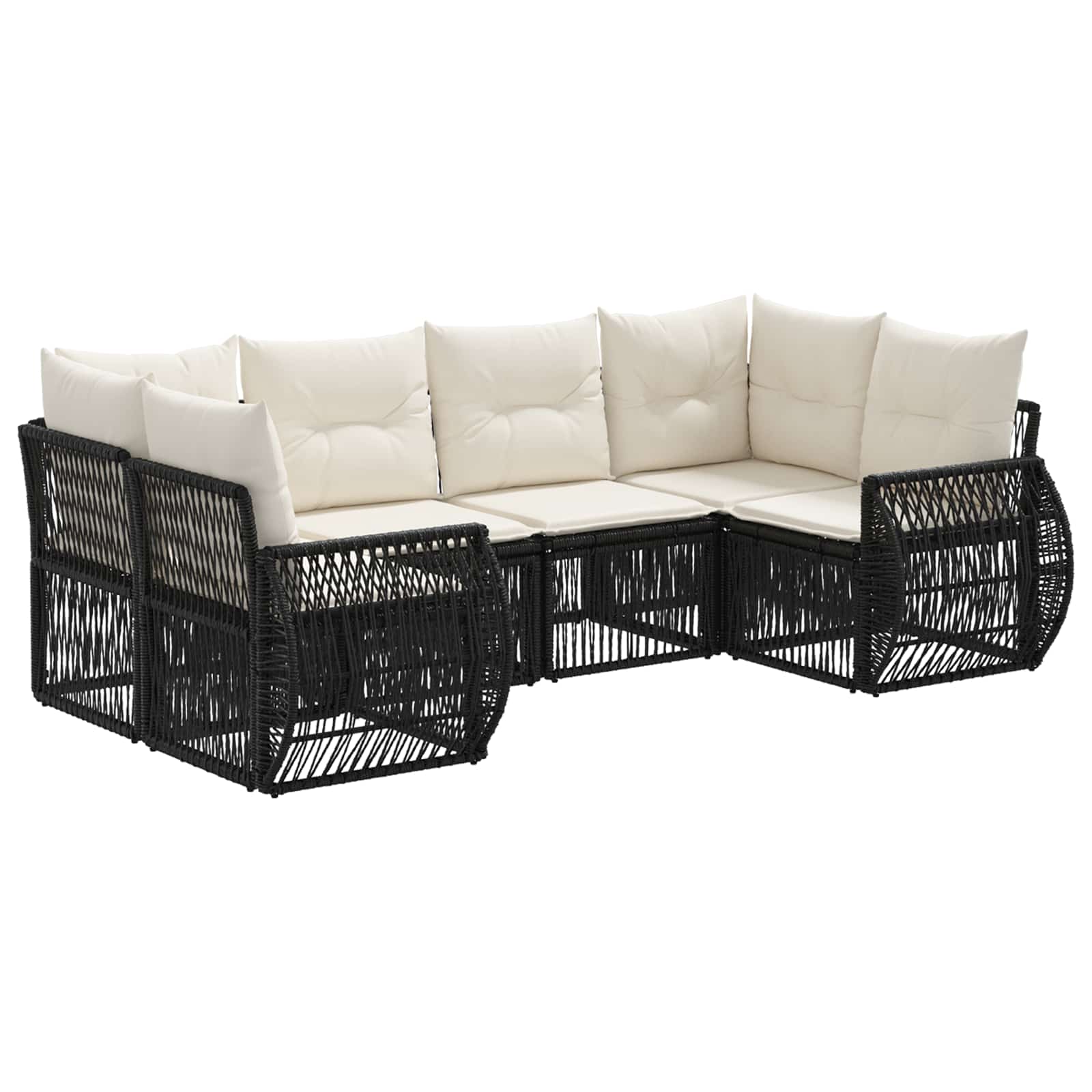 Maison Exclusive - Gartensofa-set 6 Stk. 6-sitzanzahl Schwarz Und