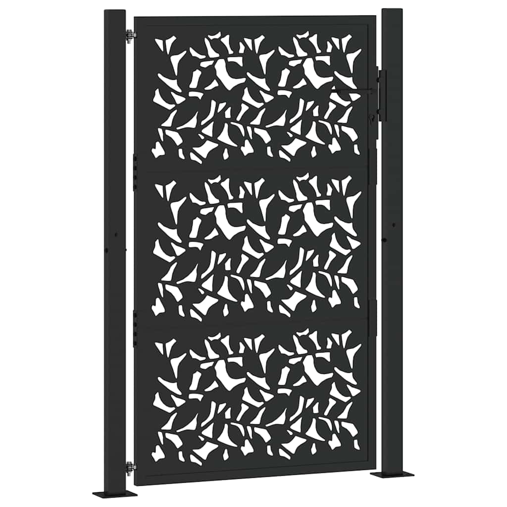 Maison Exclusive - Gartentor Schwarz 100x150 Cm Stahlblatt-design