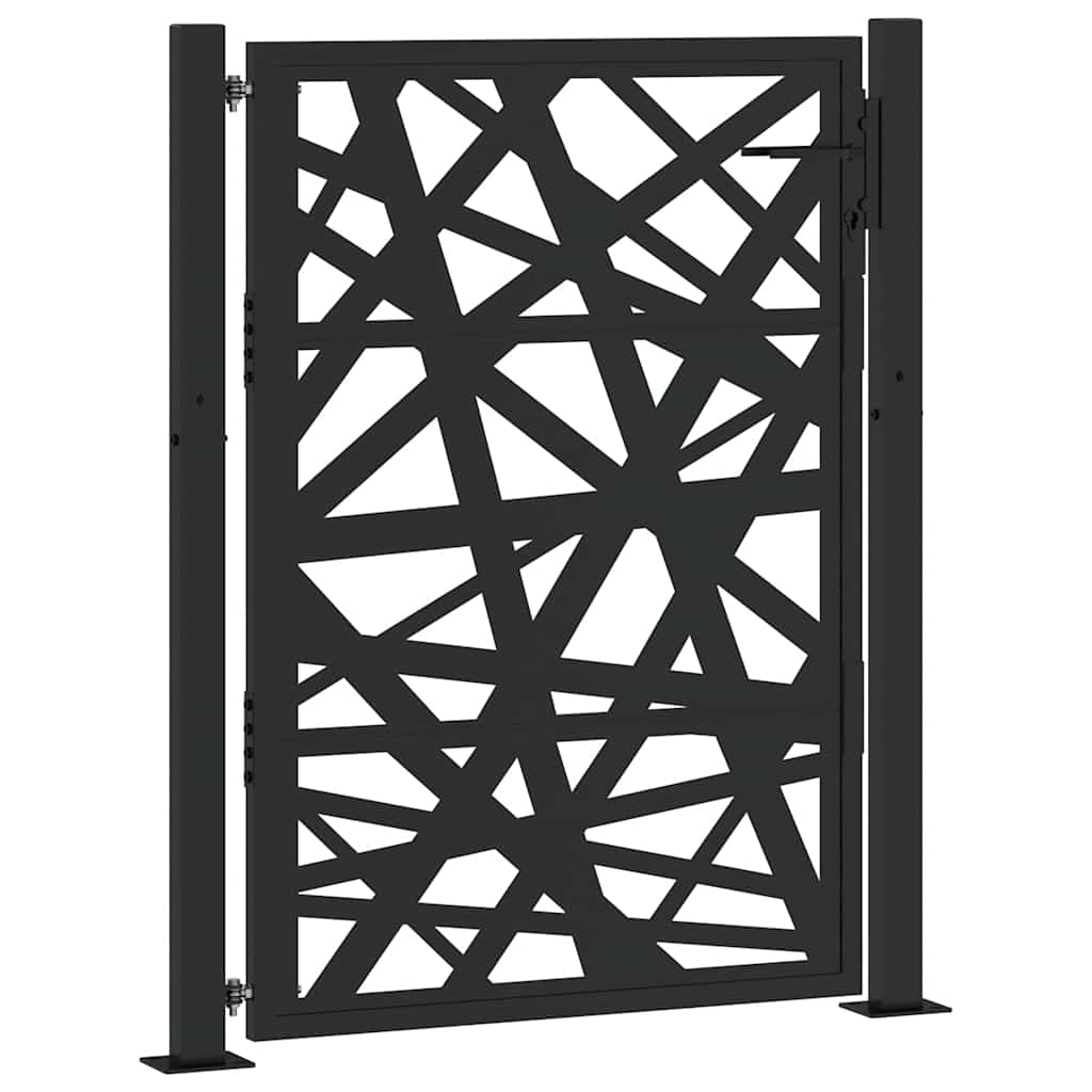 Maison Exclusive - Gartentor Schwarz 100x125 Cm Stahl Leichtes De