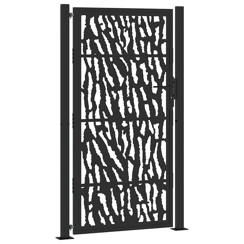 Maison Exclusive - Gartentor Schwarz 100x175 Cm Stahl Trace Desig