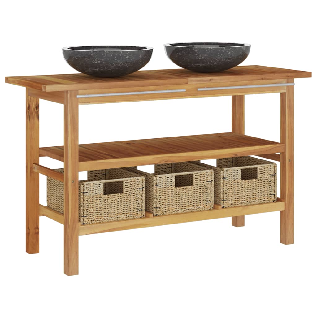 Maison Exclusive - Waschtisch Mit Marmorwaschbecken Schwarz Massi