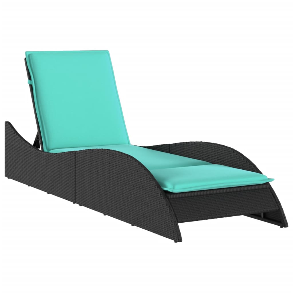 Maison Exclusive - Sonnenliege Mit Kissen Schwarz 60x205x73 Cm Po
