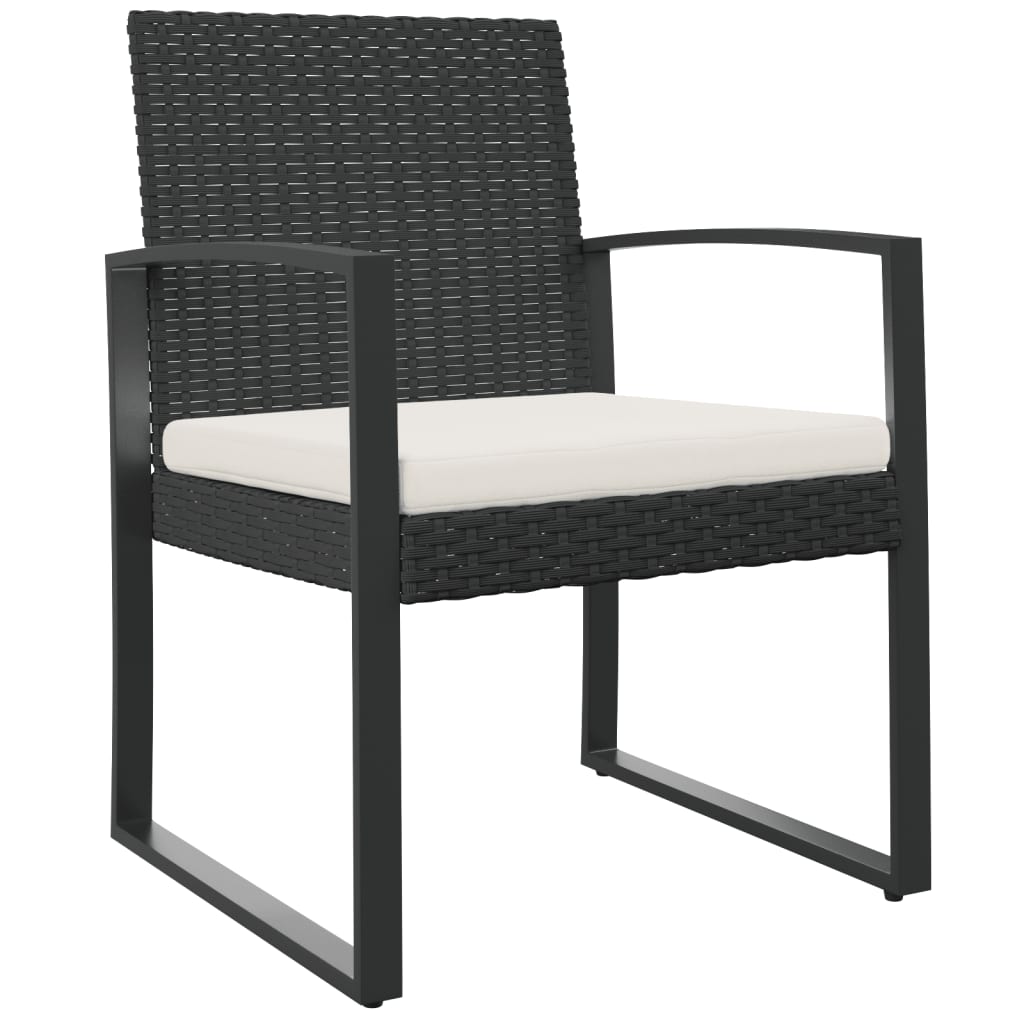 Maison Exclusive - Garten-esszimmerstühle 2 Stk. Schwarz Pp-ratta