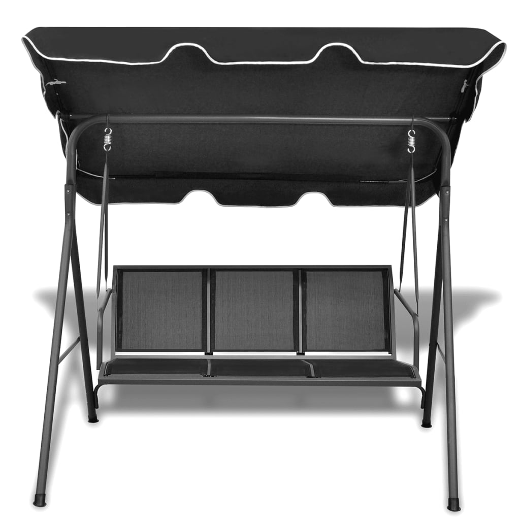 Maison Exclusive - Hollywoodschaukel Mit Dach Schwarz