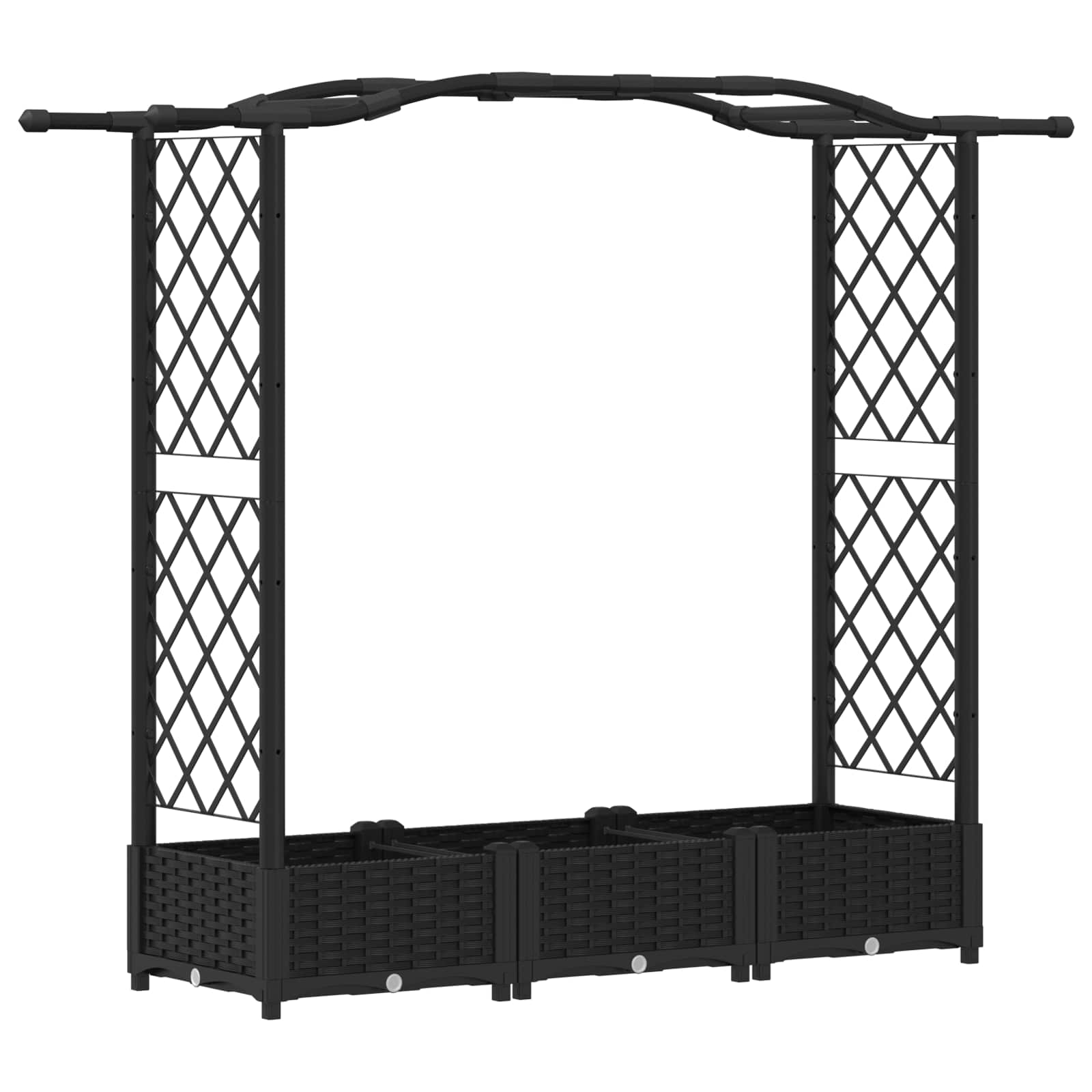 Maison Exclusive - Hochbeet Mit Rankgitter Und Dach Schwarz 169 X