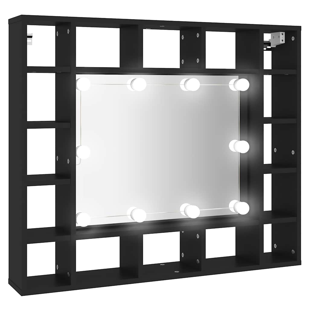 Maison Exclusive - Led-spiegelschrank Schwarz 91x15x76,5 Cm