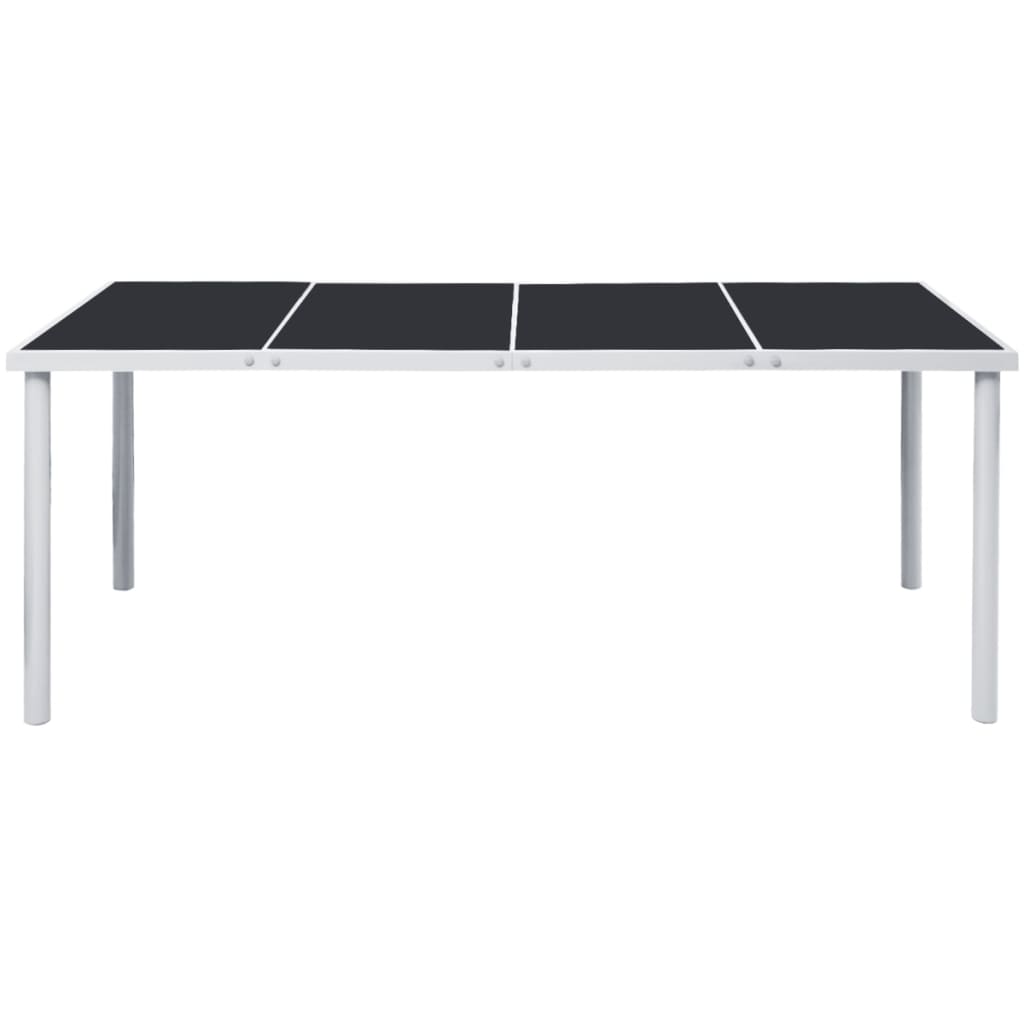 Maison Exclusive - Gartentisch 190x90x74 Cm Schwarz Stahl