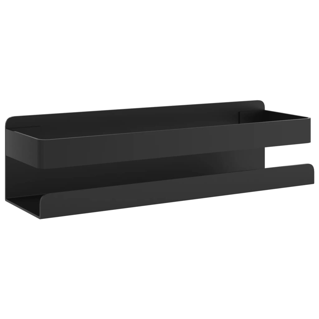 Maison Exclusive - Duschablage Mattschwarz 23x6,5x6 Cm Gebürstete