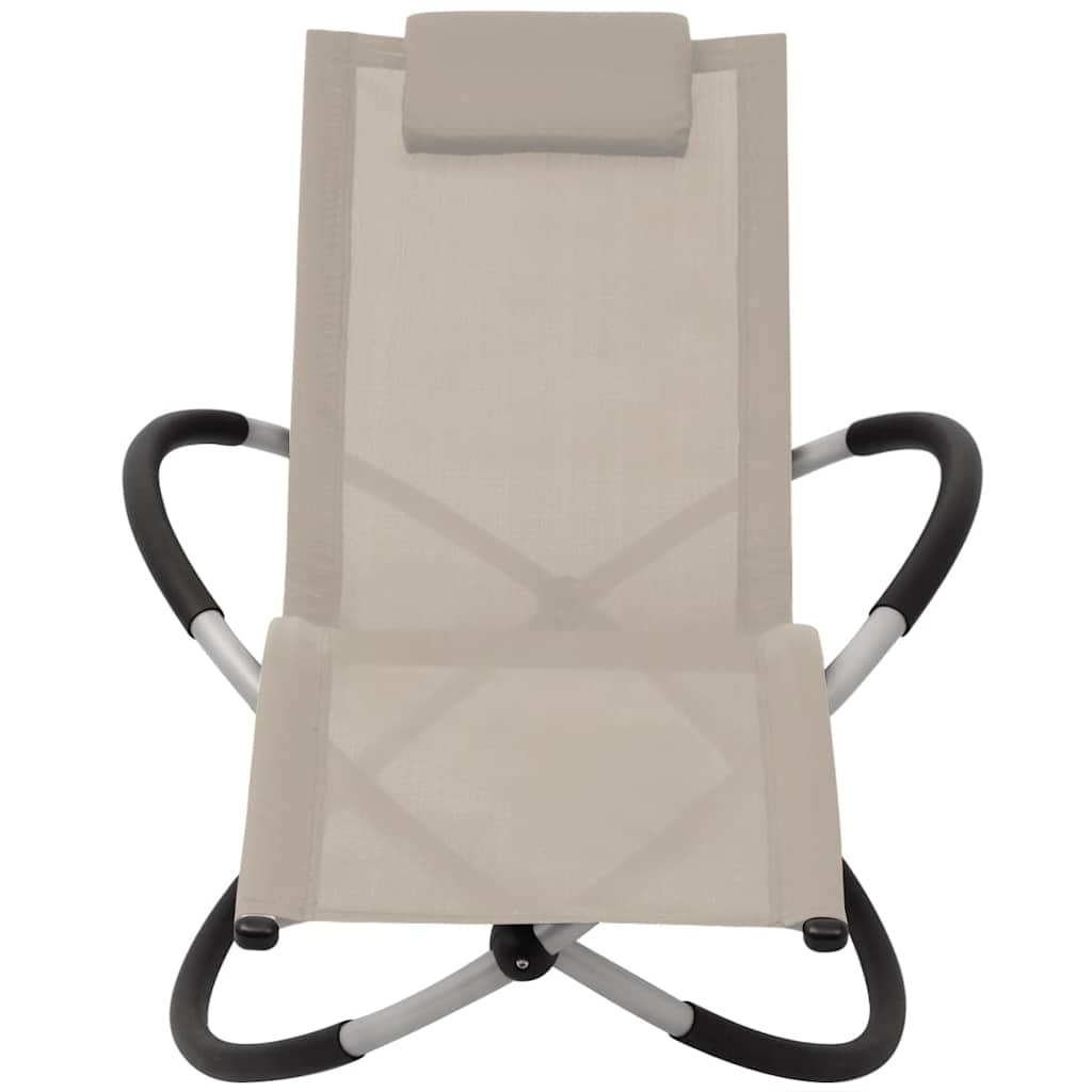 Maison Exclusive - Sonnenliege Geometrisch Stahl Creme