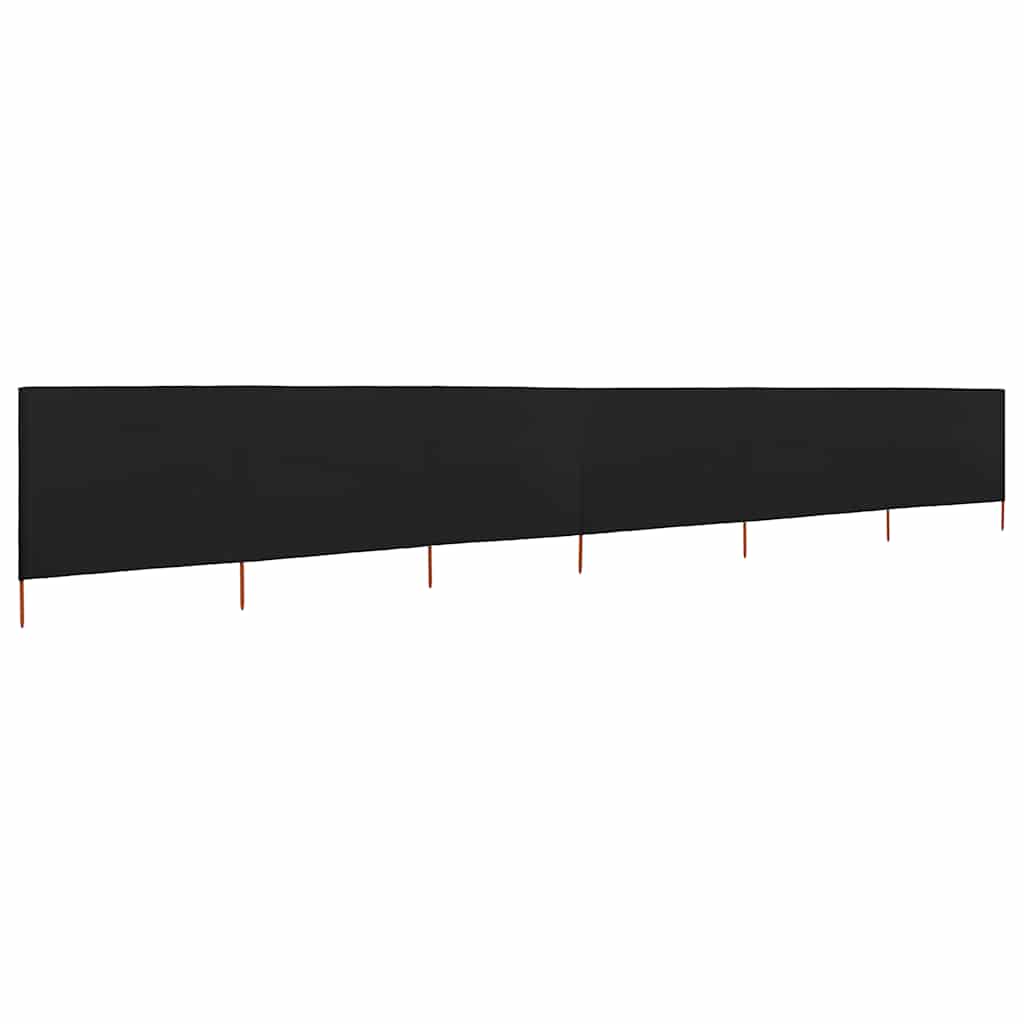 Maison Exclusive - 6-teiliges Windschutzgewebe 800 X 80 Cm Schwar