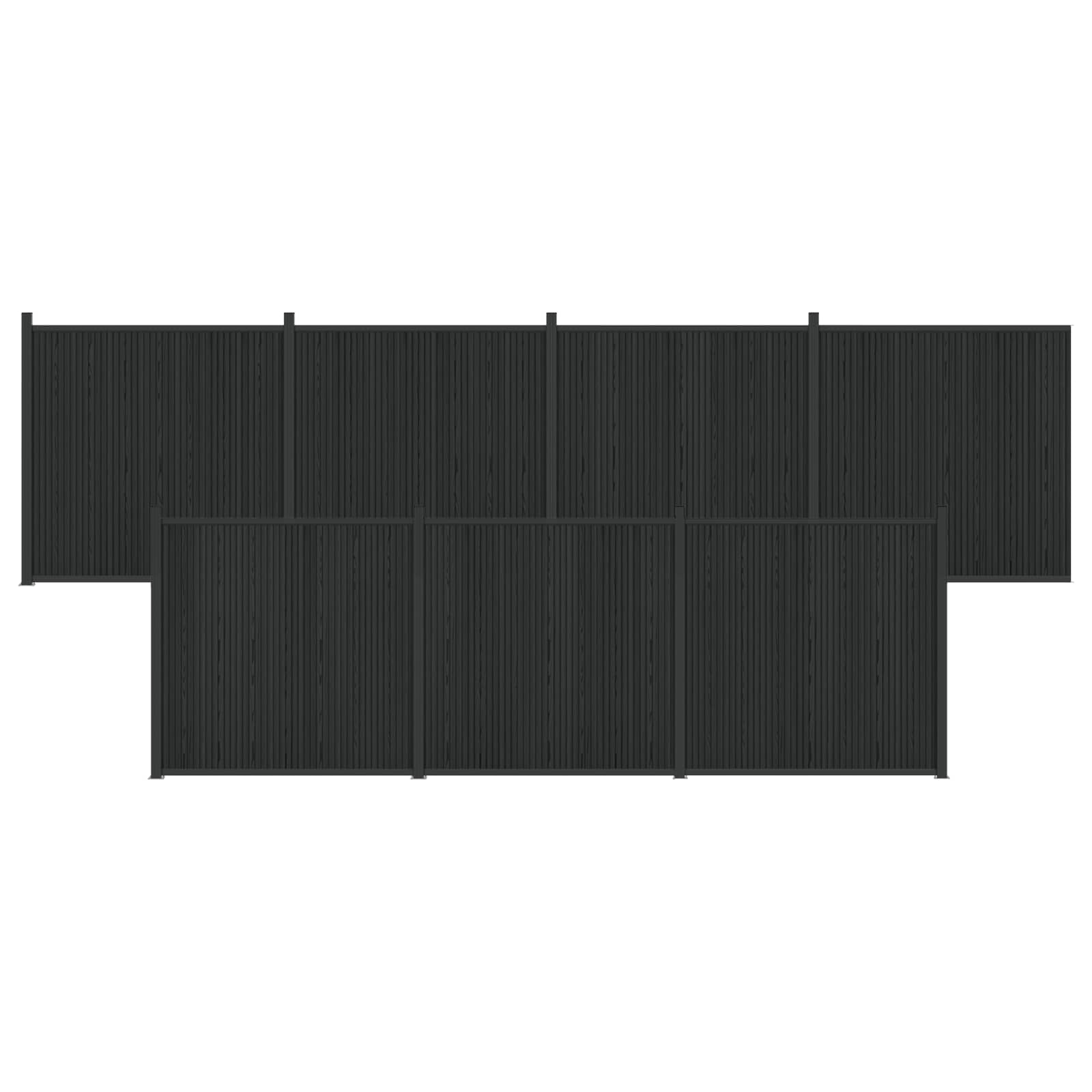 Maison Exclusive - Zaunelement 7 Stk. 1230 X 186,5 Cm Wpc Und Alu