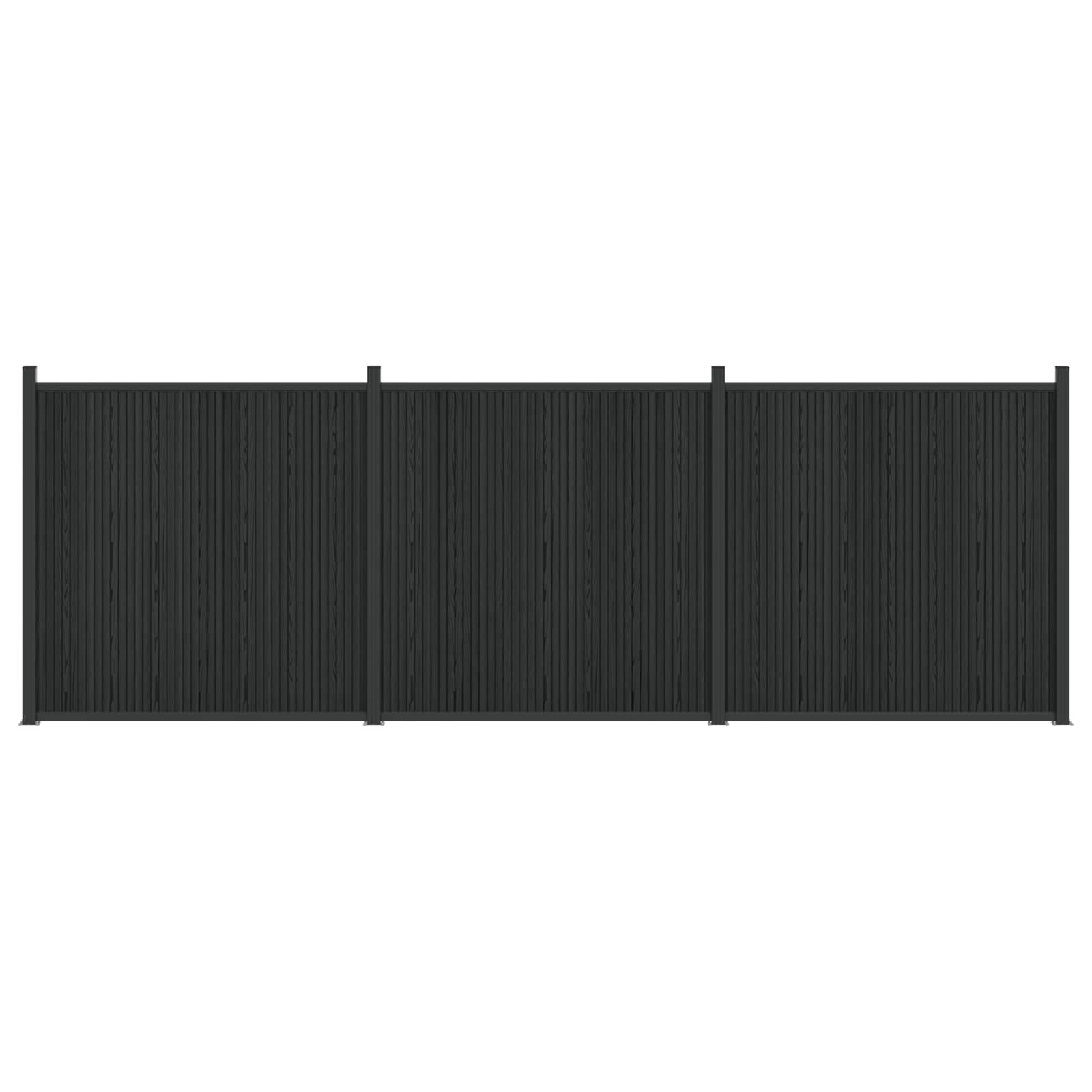 Maison Exclusive - Zaunelement 3 Stk. 530 X 186,5 Cm Wpc Und Alum